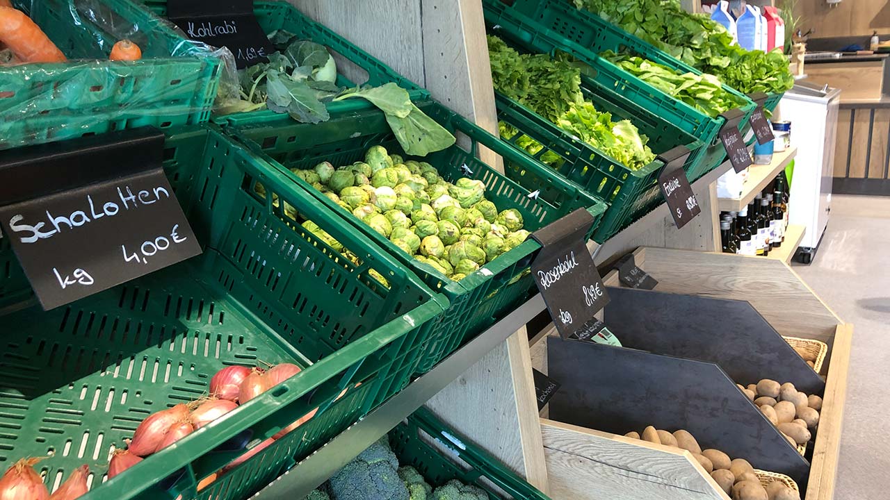 Bio-Hofladen Regalsystem Warenpräsentation Obst & Gemüse - Kartoffelkiste